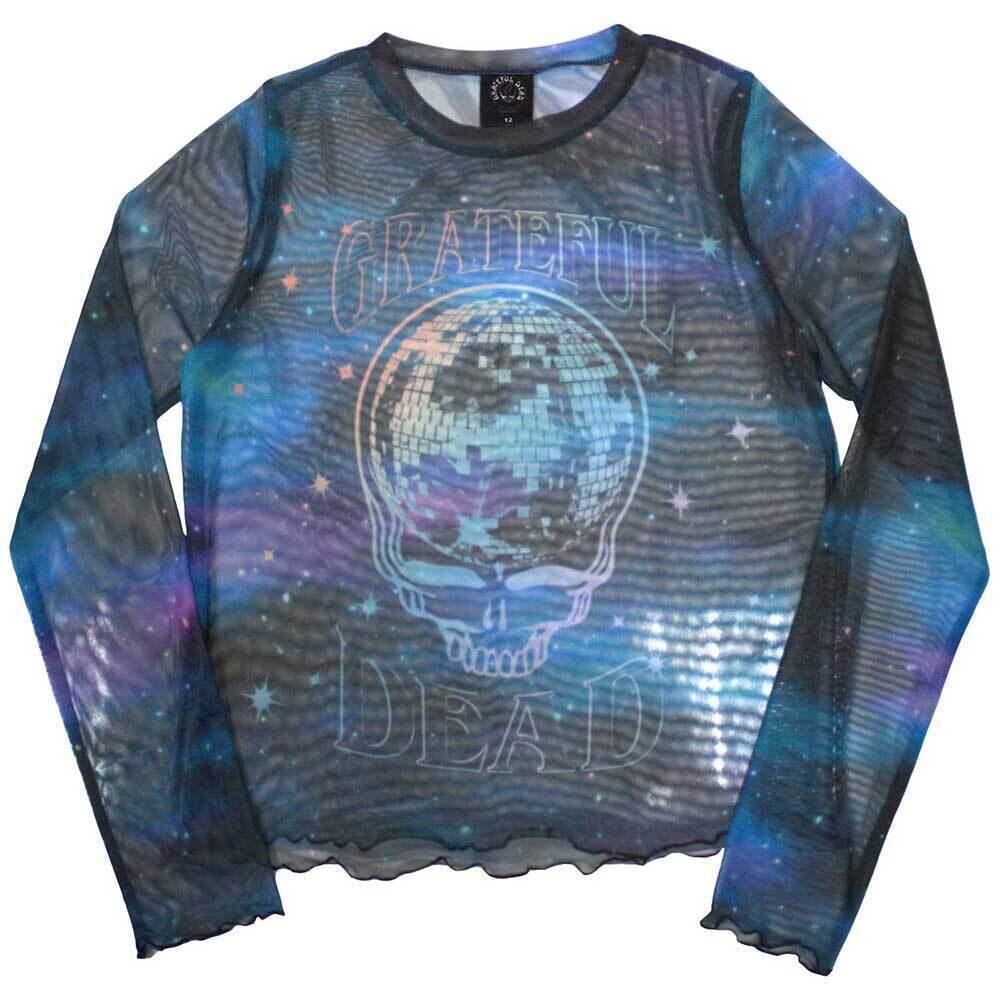 T-Shirt Grateful Dead Stealy Glitter Ball (Mesh) Blue M Ladies T-Shirt