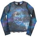 The Grateful Dead Stealy Glitter Ball (Mesh) Blue M Sieviešu T-krekls