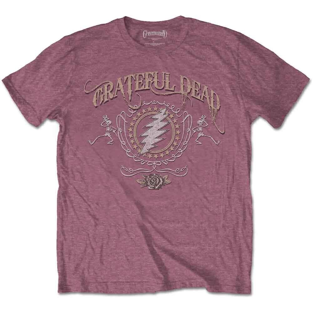 Marškinėliai Grateful Dead Bolt Heather Cardinal M Marškinėliai