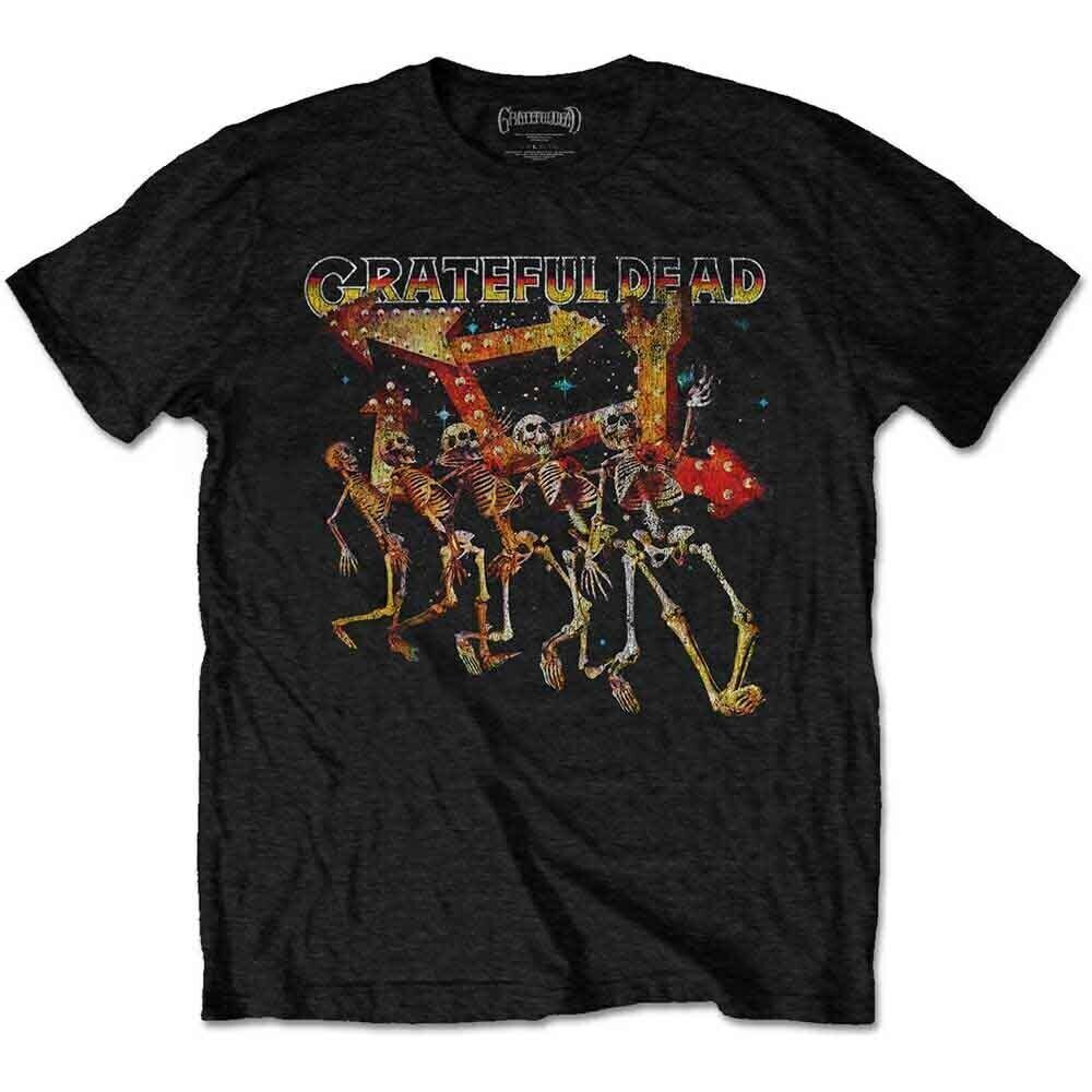 T-Shirt Grateful Dead Truckin' Skellies Vintage Black L T-Shirt