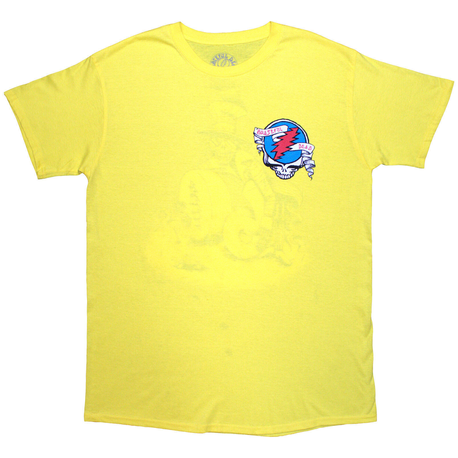T-Shirt Grateful Dead Rose Pose Yellow (Back Print) Yellow 2XL T-Shirt