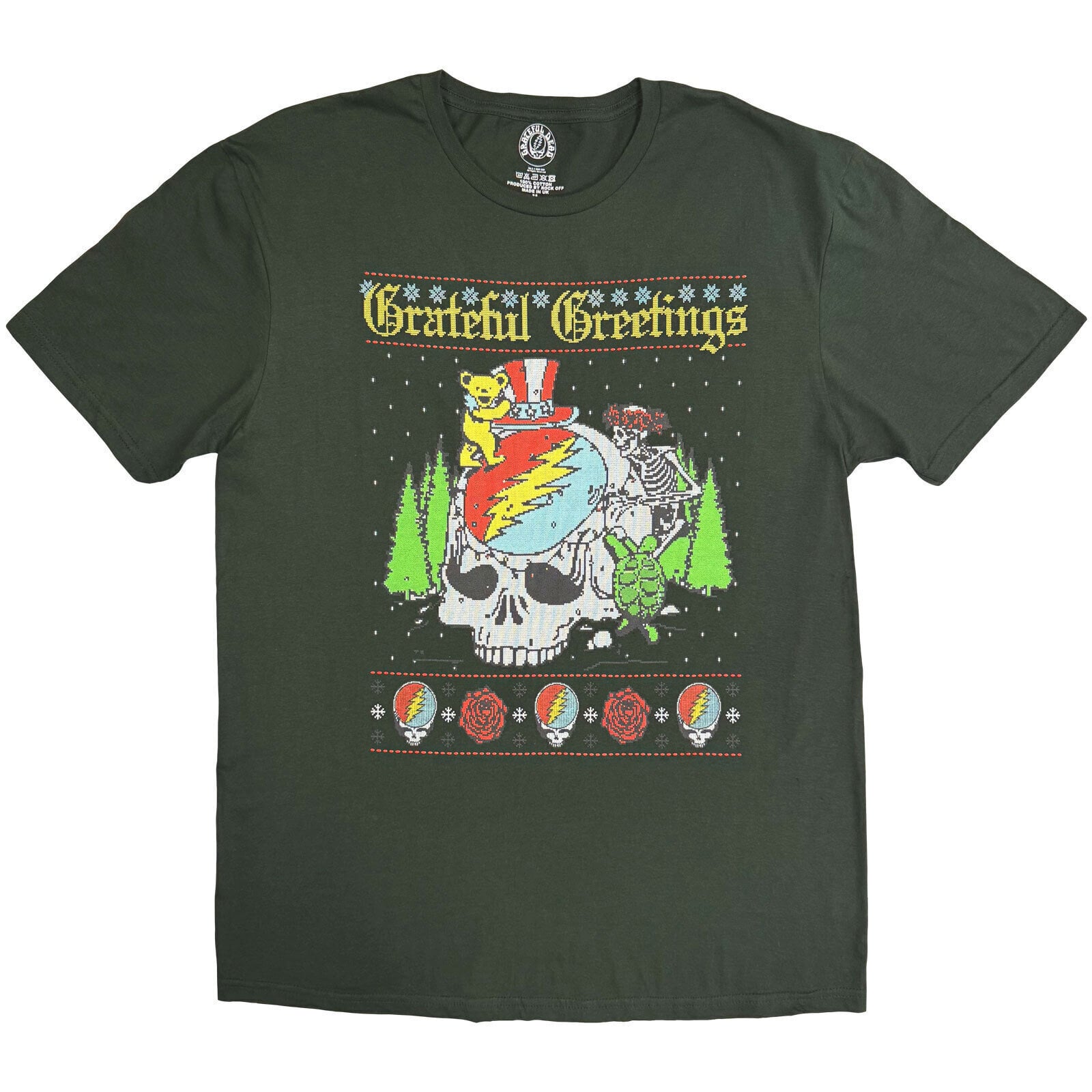 T-Shirt Grateful Dead Grateful Greetings Green 2XL T-Shirt