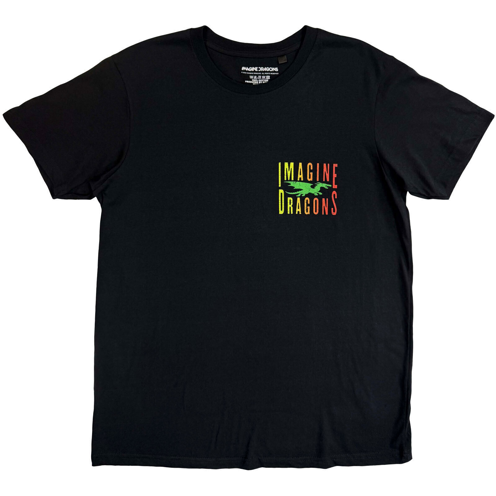 T-shirt Imagine Dragons Double Dragons Pocket (Back Print) Black 2XL T-shirt