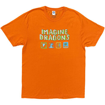 T-särk Imagine Dragons Take Me To The Beach (Back Print) Orange 2XL T-särk - 1