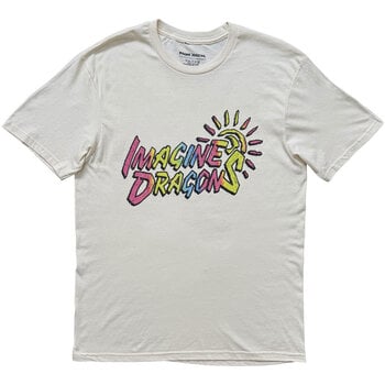 T-Shirt Imagine Dragons Sun Logo (Back Print) Natural M T-Shirt - 1