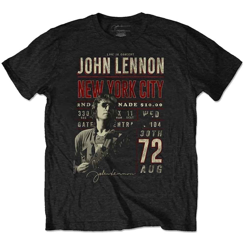 Skjorte John Lennon New York City '72 Black XL Skjorte