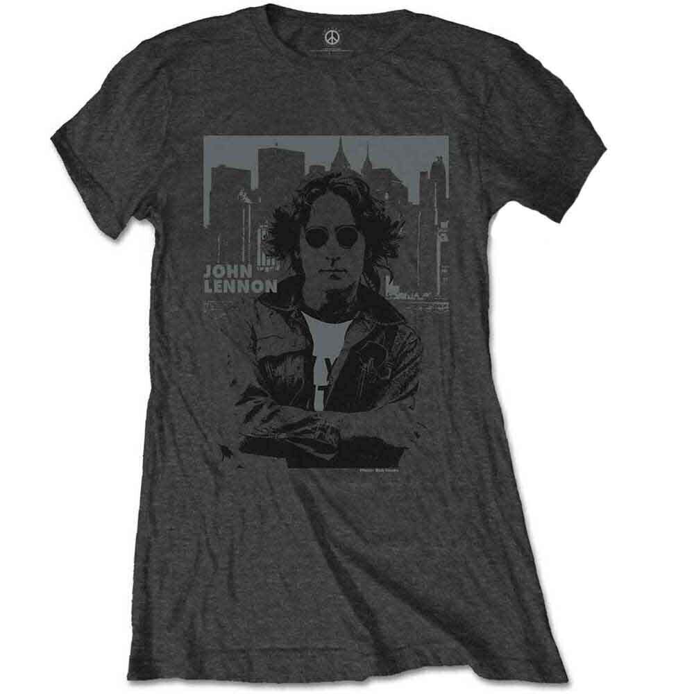 T-shirt John Lennon Skyline Charcoal Grey XL Feminino T-shirt