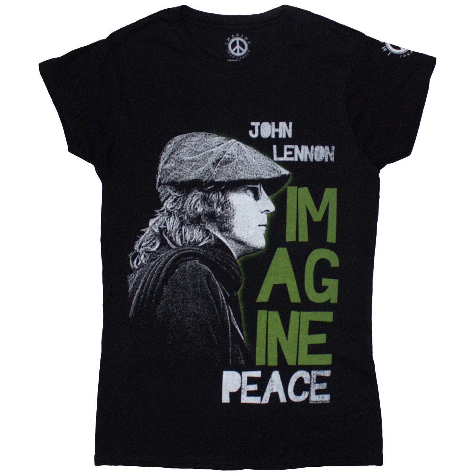 T-Shirt John Lennon Imagine Peace Black L Ladies T-Shirt