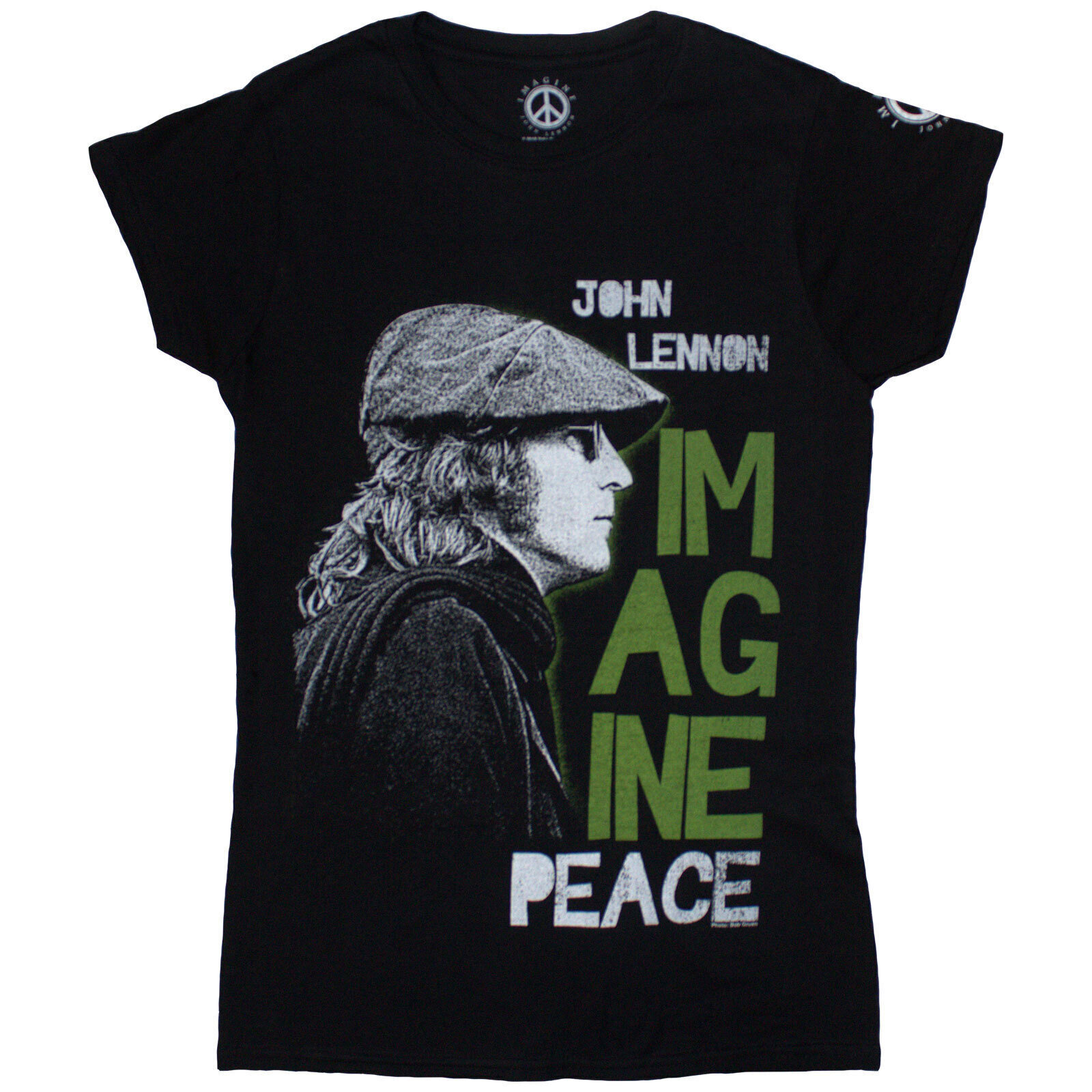 T-shirt John Lennon Imagine Peace Black 2XL Femme T-shirt