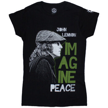 T-shirt John Lennon Imagine Peace Black 2XL Femme T-shirt - 1