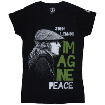 Koszulka John Lennon Imagine Peace Black 4XL Damskie Koszulka - 1