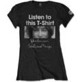 John Lennon Listen Black L Ladies T-Shirt