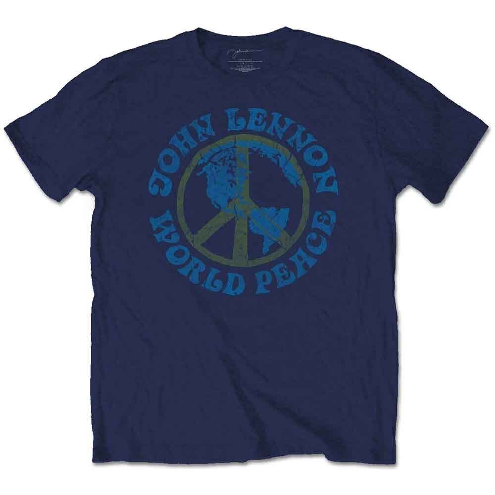 T-särk John Lennon World Peace Navy Blue M T-särk