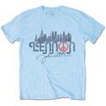 John Lennon New York City Skyline Light Blue XL T-krekls