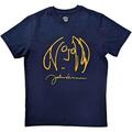 John Lennon Self Portrait Navy Blue L Skjorte