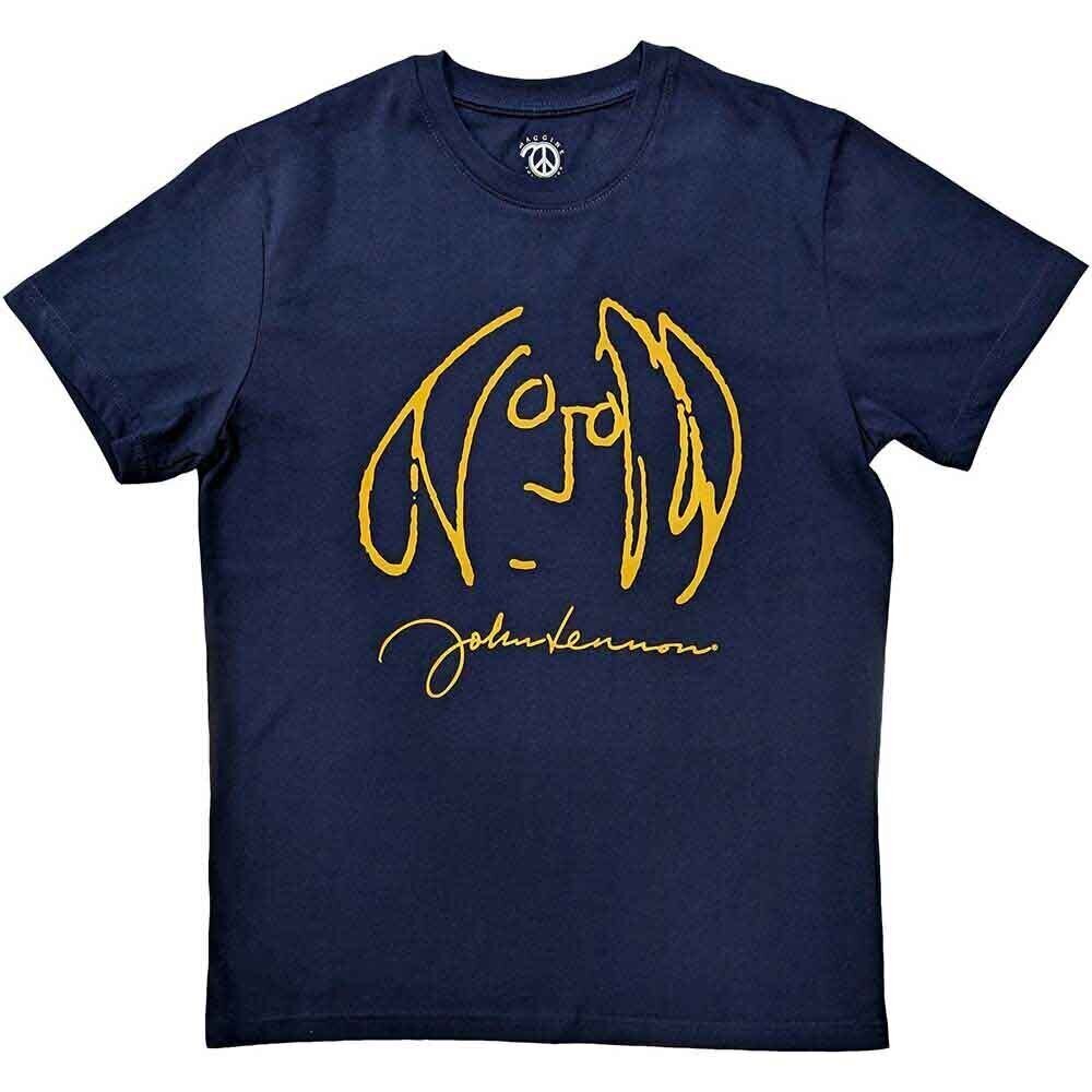 T-Shirt John Lennon Self Portrait Navy Blue XL T-Shirt