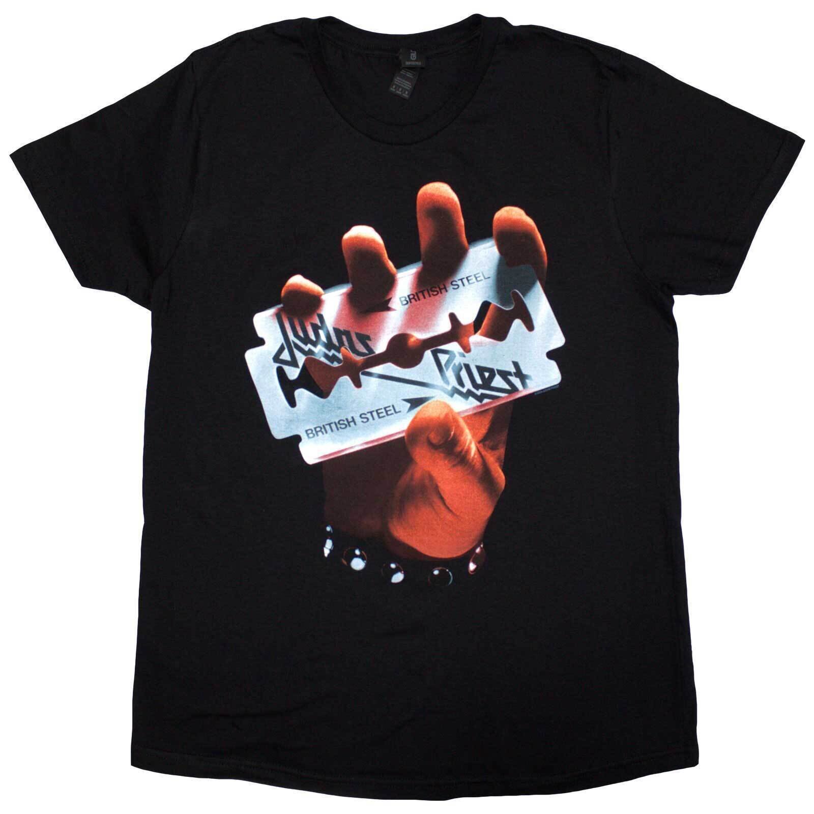 T-shirt Judas Priest British Steel Black L Feminino T-shirt