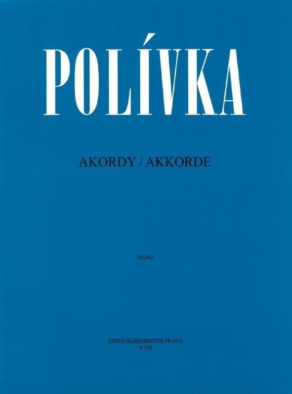 Partitura para pianos Vladimír Polívka Akordy Livro de música