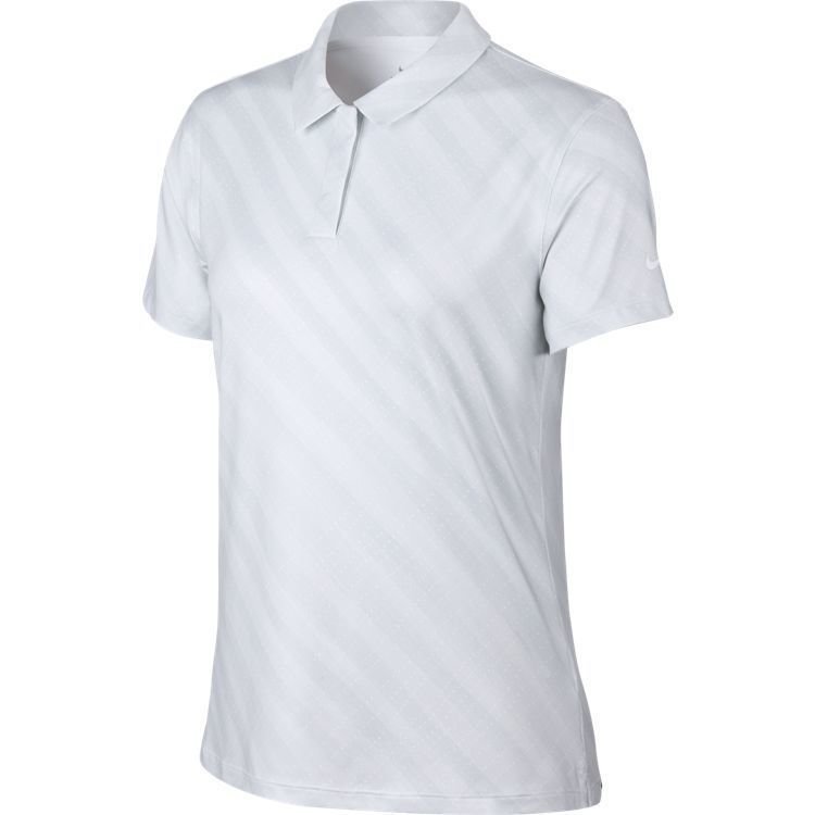 Polo majica Nike Dri-Fit UV Printed Womens Polo Shirt White/White S