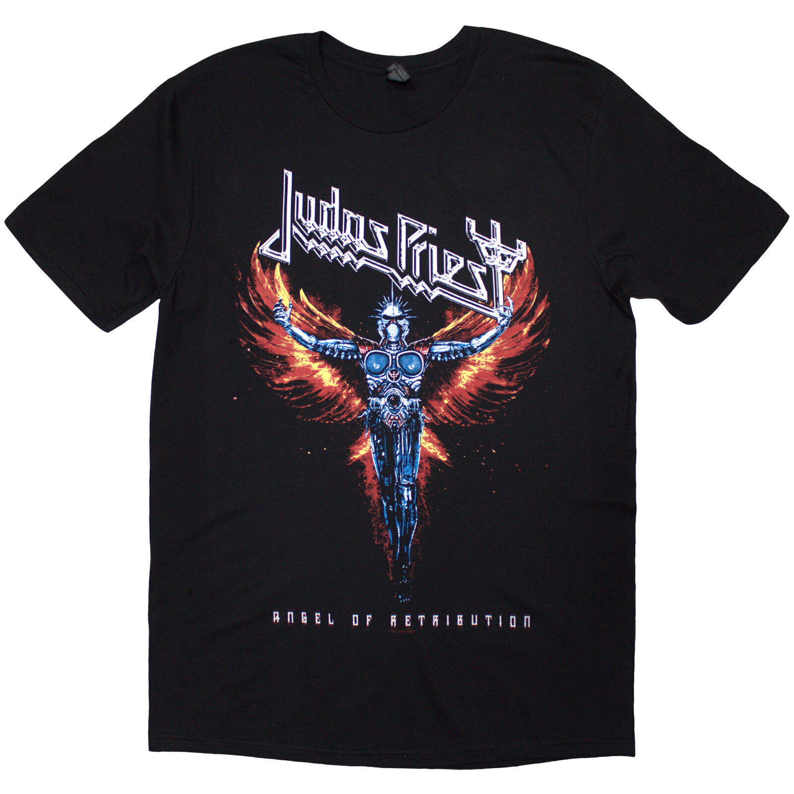 Camiseta de manga corta Judas Priest Angel Of Retribution Tracklst (Back Print) Black S Camiseta de manga corta