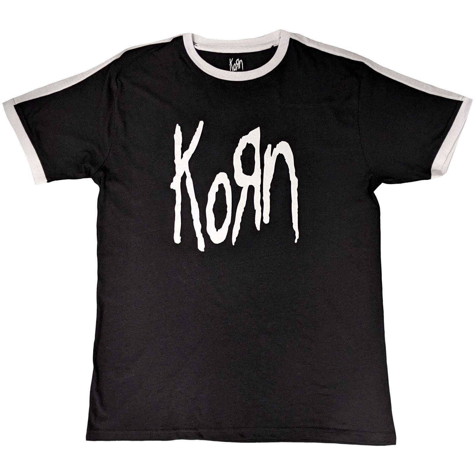 Tricou Korn Logo (Ringer) Black S Tricou
