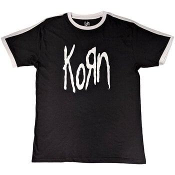 T-shirt Korn Logo (Ringer) Black XL T-shirt - 1
