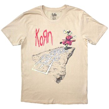 T-Shirt Korn Follow The Leader Hopscotch (Back Print) Sand M T-Shirt - 1