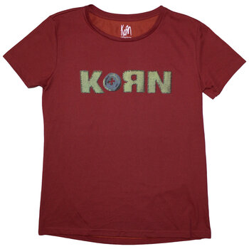 T-shirt Korn Doll Issues (Back Print) Red M Femme T-shirt - 1