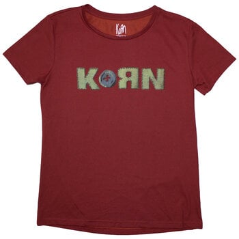 T-Shirt Korn Doll Issues (Back Print) Red XL Ladies T-Shirt - 1