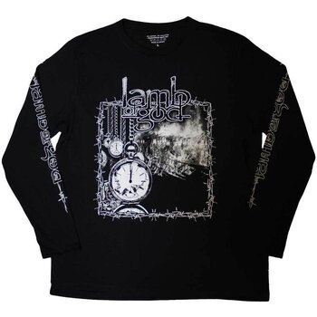 Skjorte Lamb Of God Barbed Wire (Sleeve Print) Black 2XL Skjorte - 1