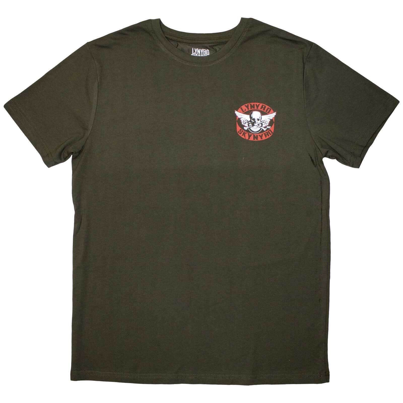 T-Shirt Lynyrd Skynyrd Mini Biker Patch Logo Green L T-Shirt
