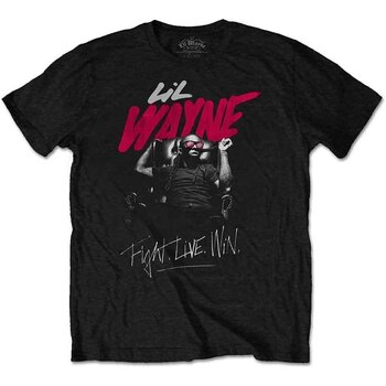 Shirt Lil Wayne Fight, Live, Win Black XL Shirt - 1