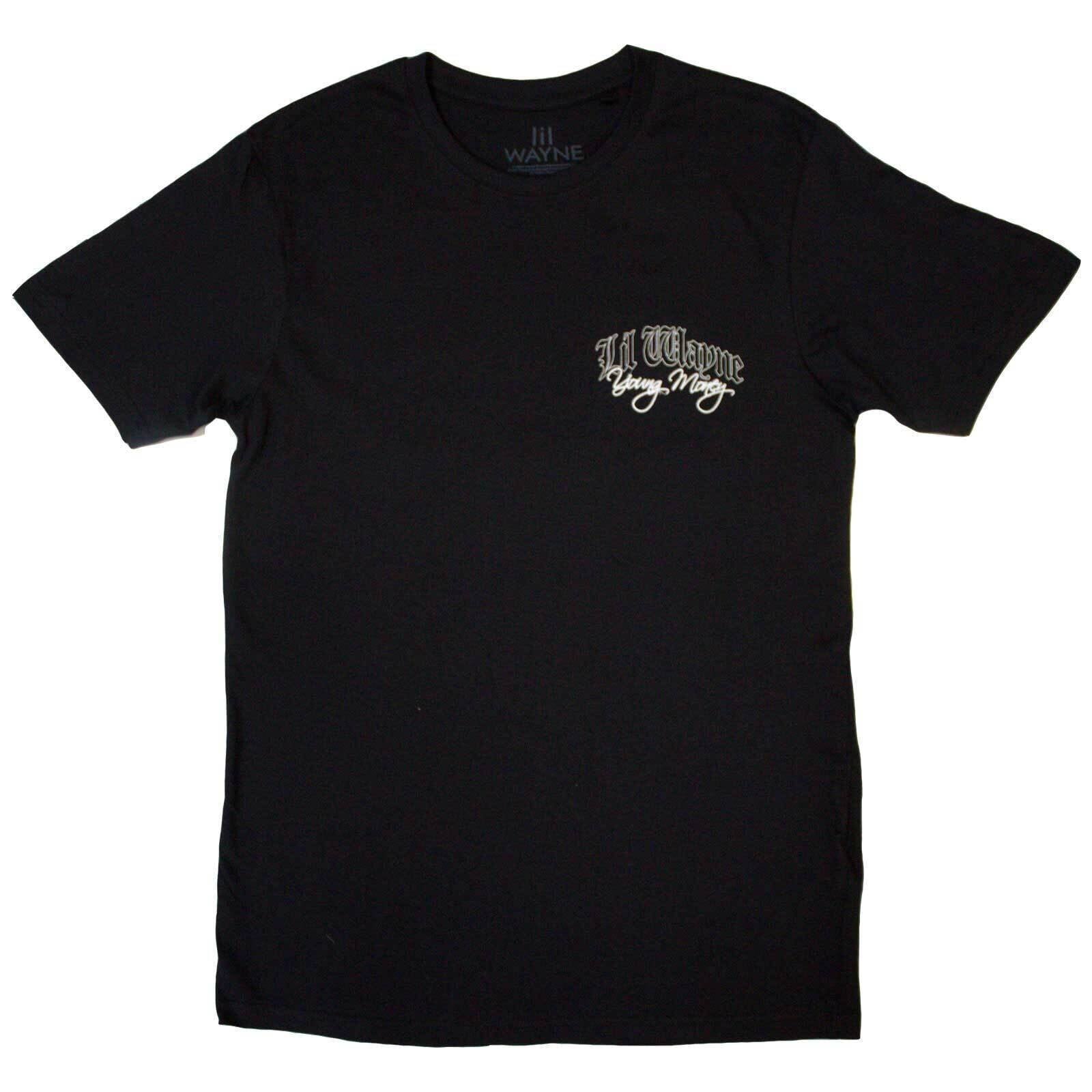 T-Shirt Lil Wayne Face Infill (Back Print) Black L T-Shirt