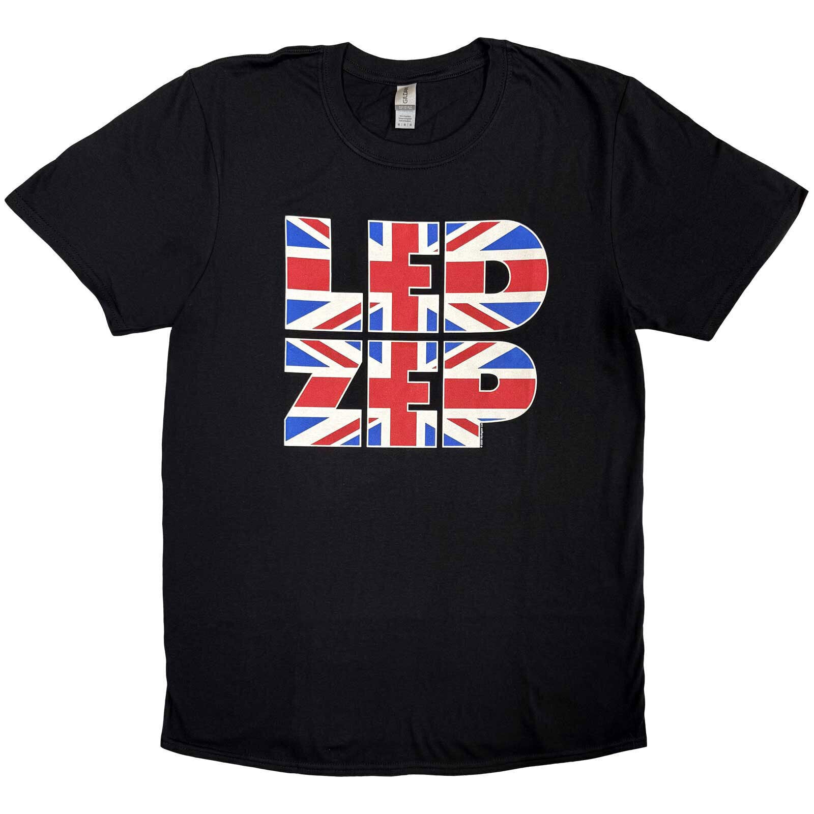 T-shirt Led Zeppelin Union Jack Type Black L T-shirt