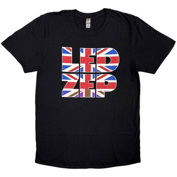 T-Shirt Led Zeppelin Union Jack Type Black 2XL T-Shirt - 1