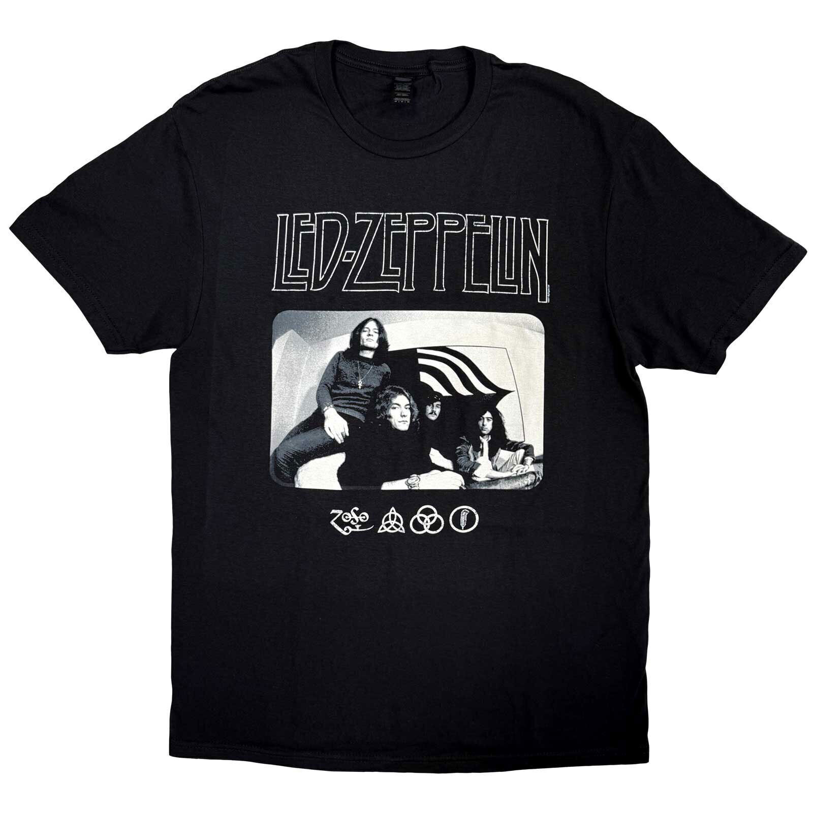 T-Shirt Led Zeppelin Icon Logo Photo Black M T-Shirt