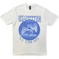 Led Zeppelin Tour '75 Blue Wash White M T-shirt