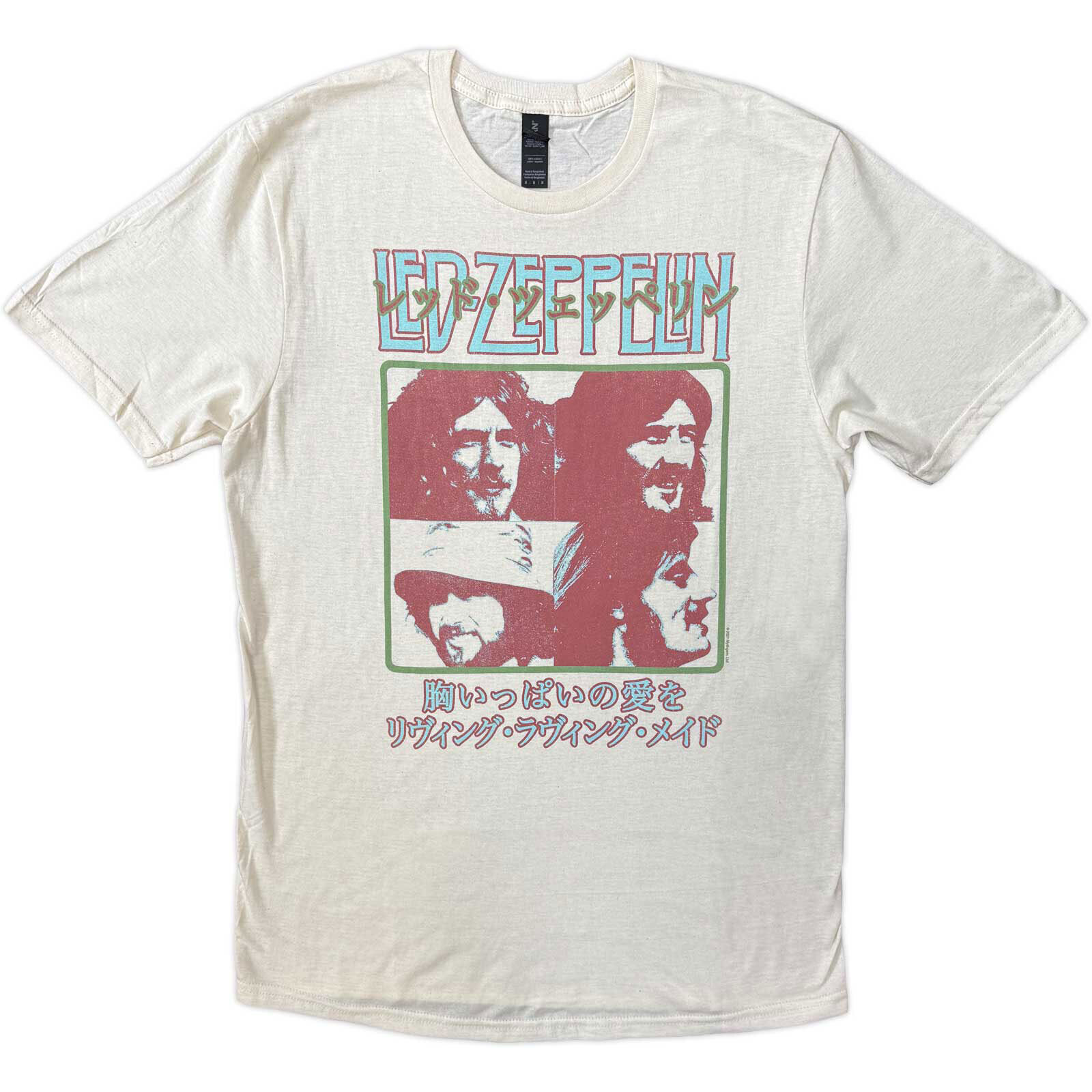 T-Shirt Led Zeppelin Japanese Poster Natural M T-Shirt