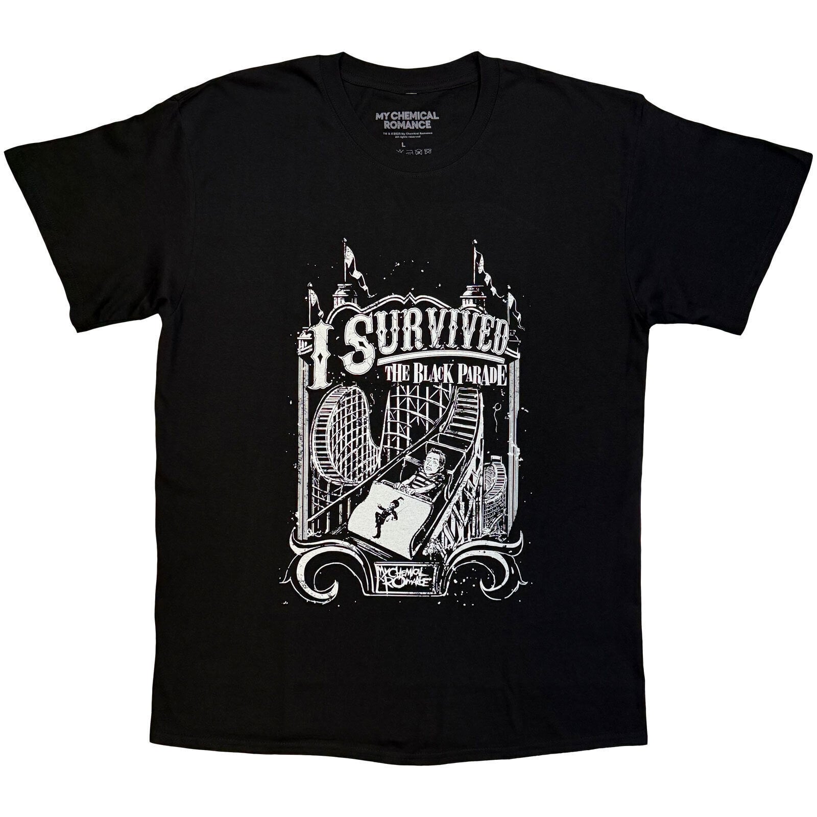 T-shirt My Chemical Romance I Survived Black XL T-shirt