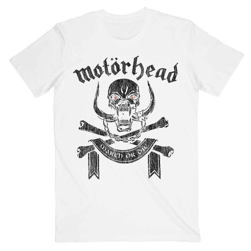 T-särk Motörhead March or Die (Back Print) White L T-särk