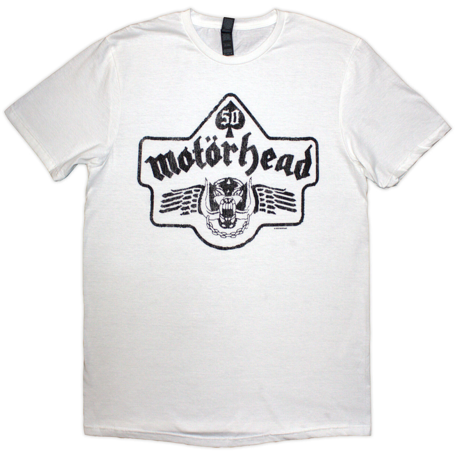 T-shirt Motörhead 50 Years Ace Wings Emblem White L T-shirt