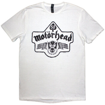 T-shirt Motörhead 50 Years Ace Wings Emblem White L T-shirt - 1