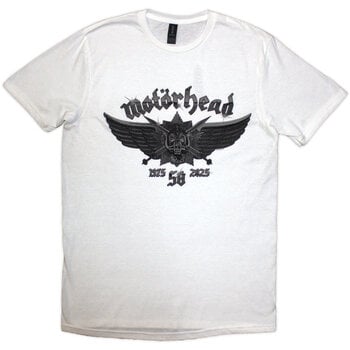 T-Shirt Motörhead 50 Years Wings Badge White 2XL T-Shirt - 1