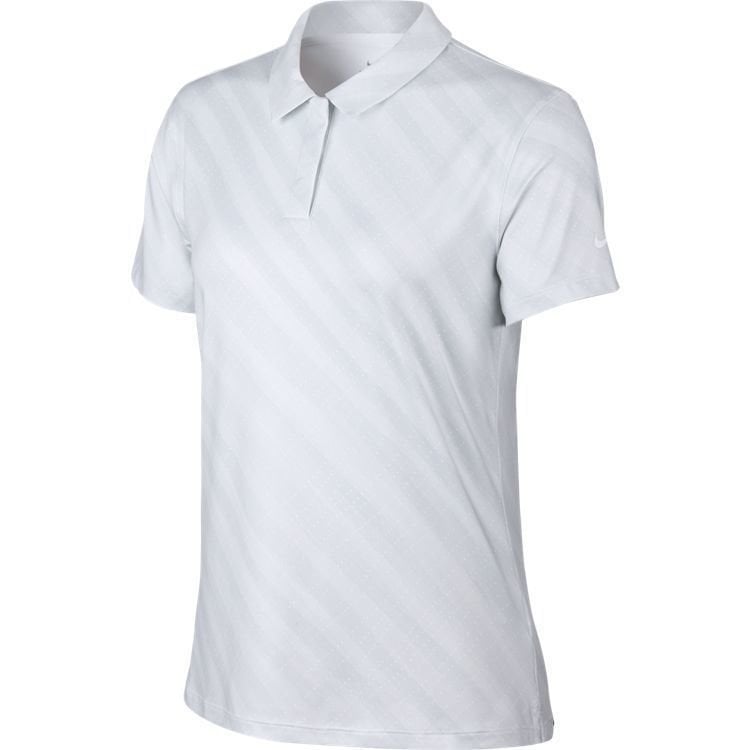 Polo Shirt Nike Dri-Fit UV Printed White/White XS
