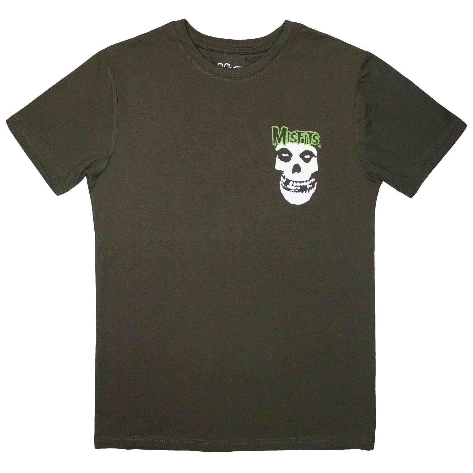 T-särk Misfits Mini Skull & Logo Green 2XL T-särk