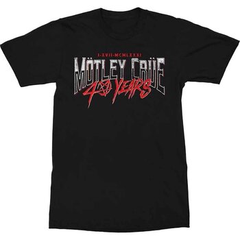 T-Shirt Mötley Crüe 40 Years Black 2XL T-Shirt - 1