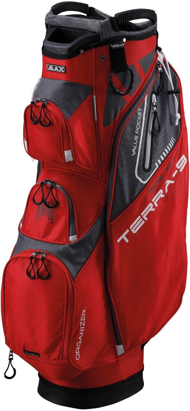 Golftas Big Max Terra 9 Red/Charcoal Cart Bag