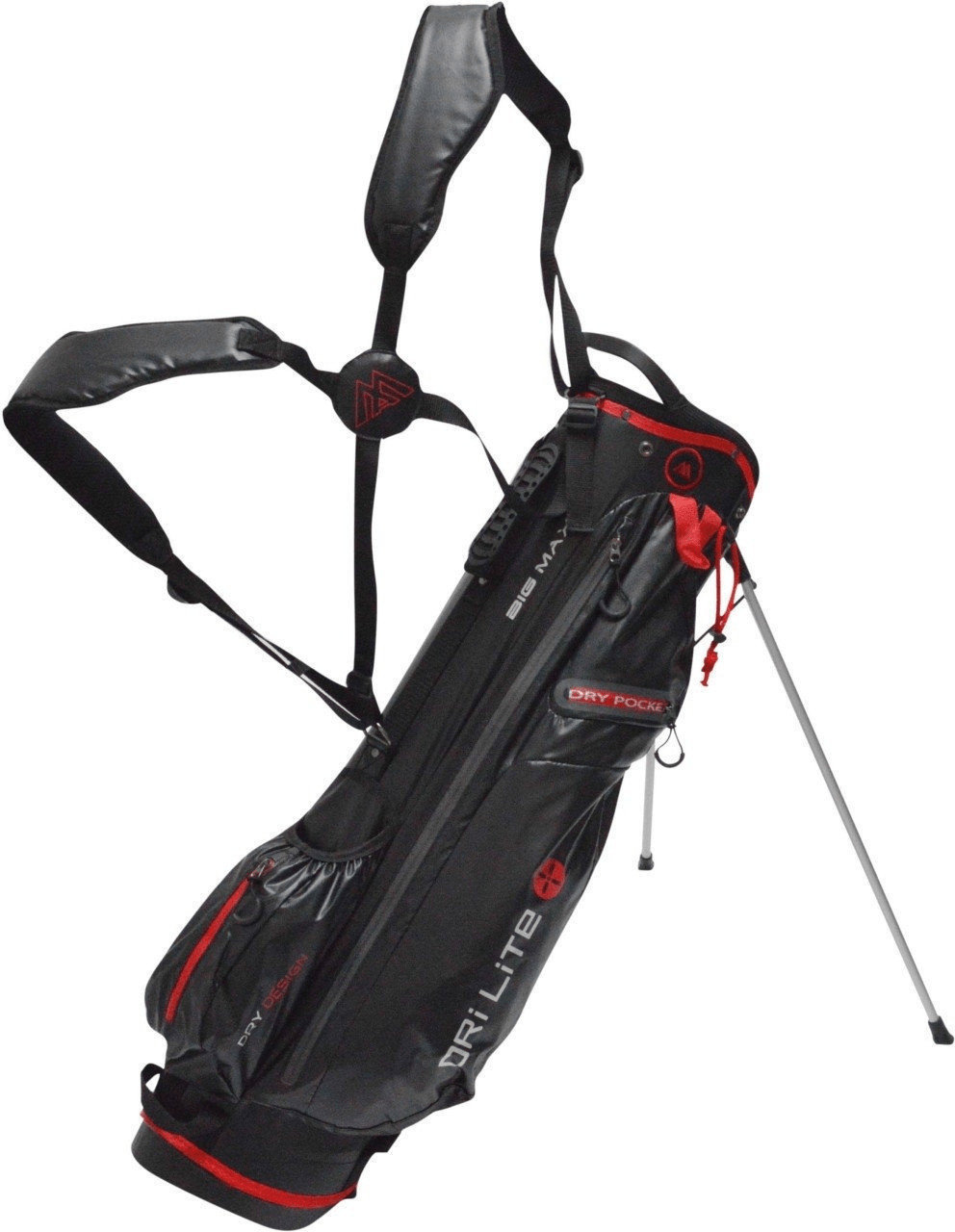 Golf torba Big Max Dri Lite 7 Black/Red Stand Bag