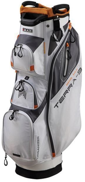 Golfbag Big Max Terra 9 White/Charcoal/Orange Cart Bag
