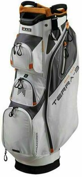 Golf Bag Big Max Terra 9 White/Charcoal/Orange Cart Bag - 1
